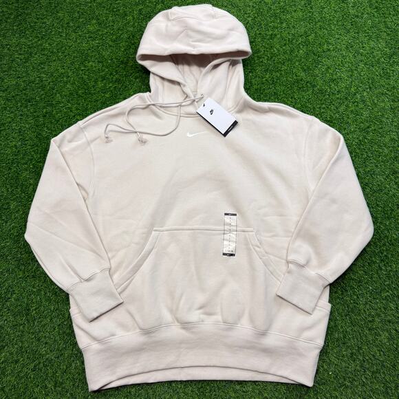 Nike Cream Center Swoosh Oversized Fit Women's Hoodie size L - Picture 1 of 9